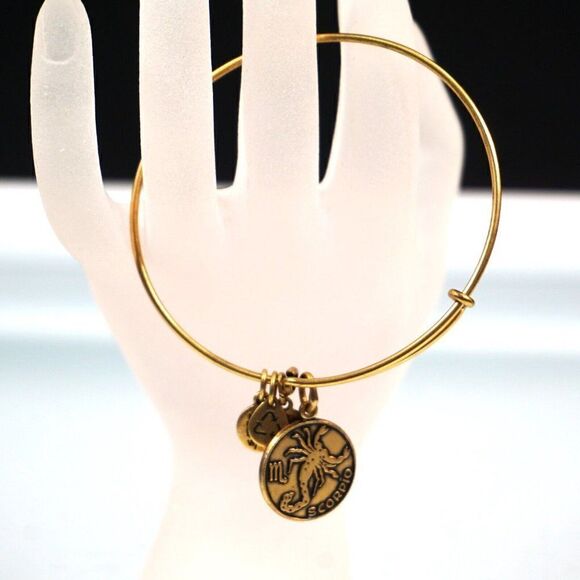 ALEX & ANI Scorpio Bracelet Energy Charm Gold Tone Bangle 2013 - Picture 2 of 6